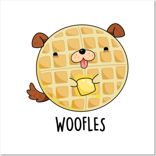 Woofle Cute Doggy Waffle Pun Posters and Art